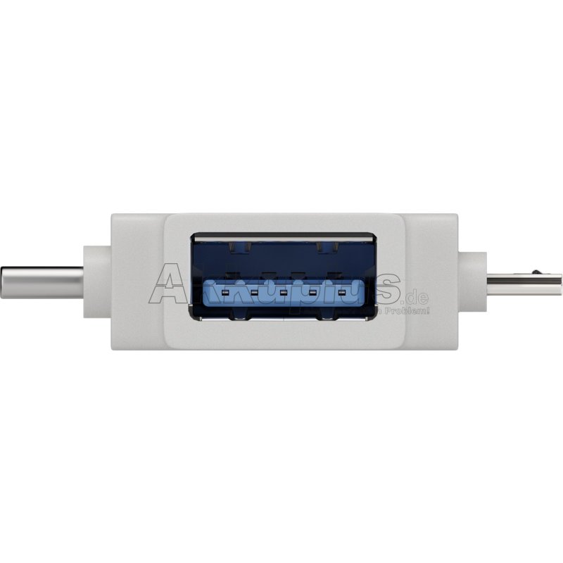 T-Adapter USB-A auf USB 2.0 Micro-B, USB A 2.0, weiß