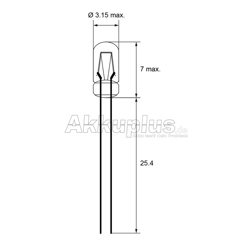 T1 Kleinst-Glühlampe, 0,56 W