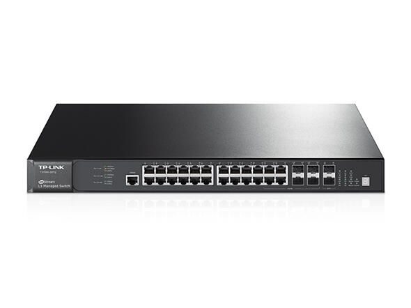 TP-LINK JetStream T3700G-28TQ 24-Port Gigabit + 10 Gigabit SFP+-Slots Switch