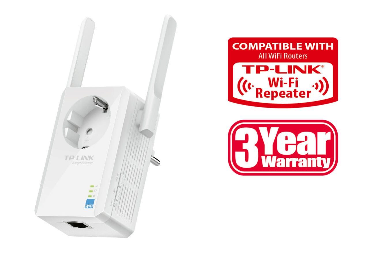 TP-LINK TL-WA860RE 300MBit/s WLAN Repeater mit Frontsteckdose