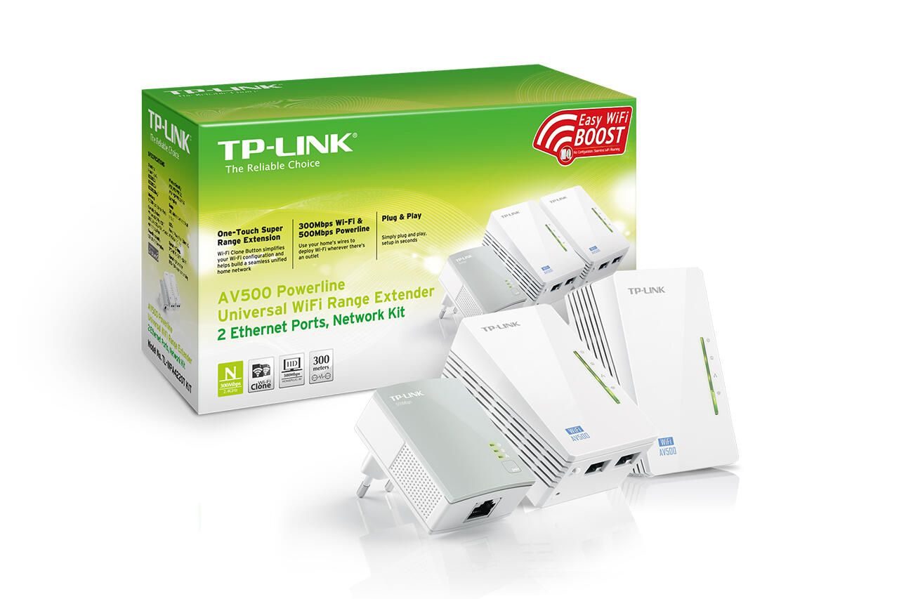 TP-LINK TL-WPA4220TKIT AV500 300MBit/s WLAN Powerline Triple-Kit