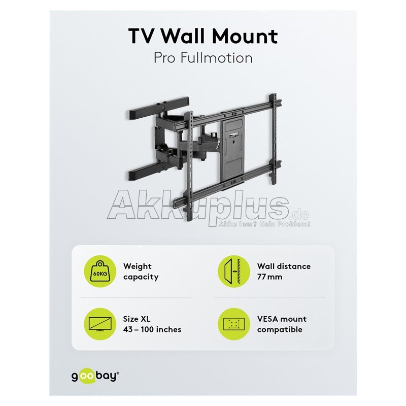 TV-Wandhalterung Pro FULLMOTION (XL)