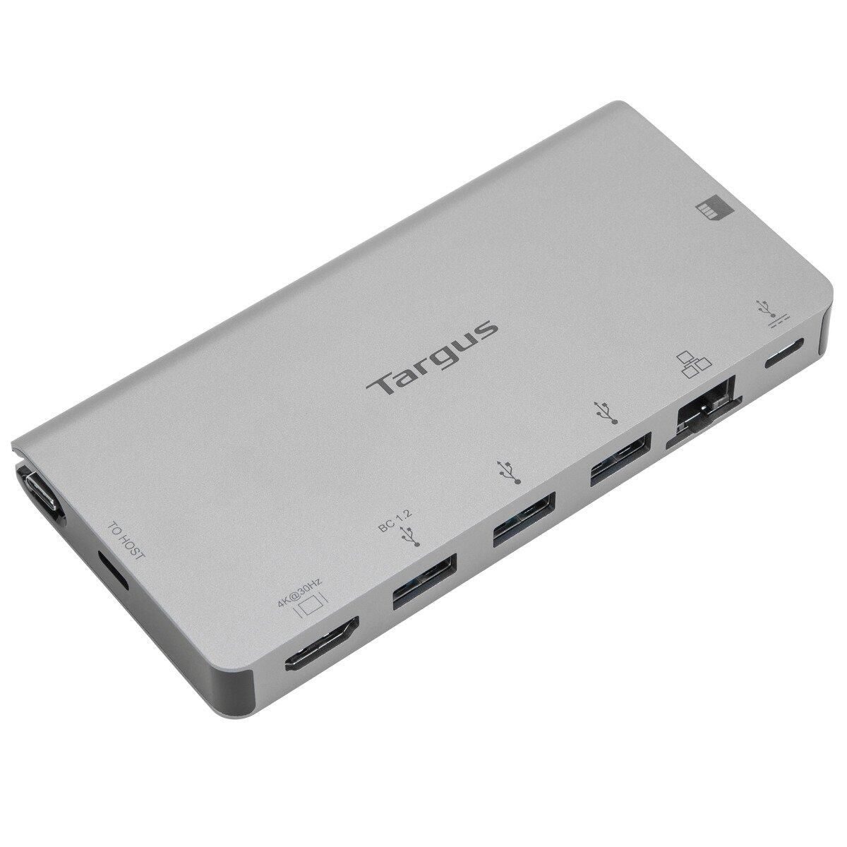 Targus USB-C DP Alt-Mode Einzelvideo 4K HDMI Dockingstation mit Kartenleser,100 W PD Pass-Thru & abnehmbarem USB-C-Kabel