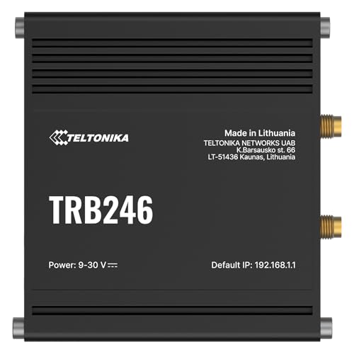 Teltonika Industrial Router IoT LTE TRB246 Cat4 Gateway 1x RJ45 100Mb/s, IP30 Teltonika Industrial Router IoT LTE TRB246 Cat4 Gateway 1x RJ45 100Mb/s, IP30