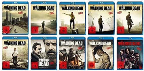 The Walking Dead Staffel 1 - 10 Uncut (1+2+3+4+5+6+7+8+9+10, 1 bis 10 FSK 18) im Set - Deutsche Originalware [50 Blu-rays]