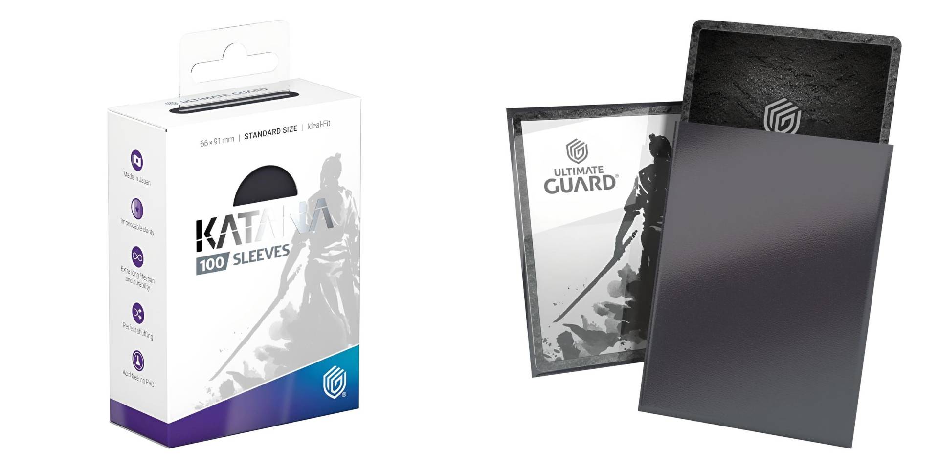 UG Katana Sleeves Standard Obsidian Shard 100 ct. UG Katana Sleeves Standard Obsidian Shard 100 ct.