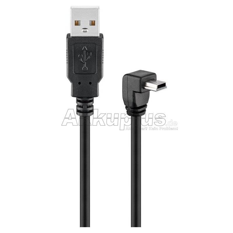 USB 2.0 Hi-Speed-Kabel 90°, Schwarz