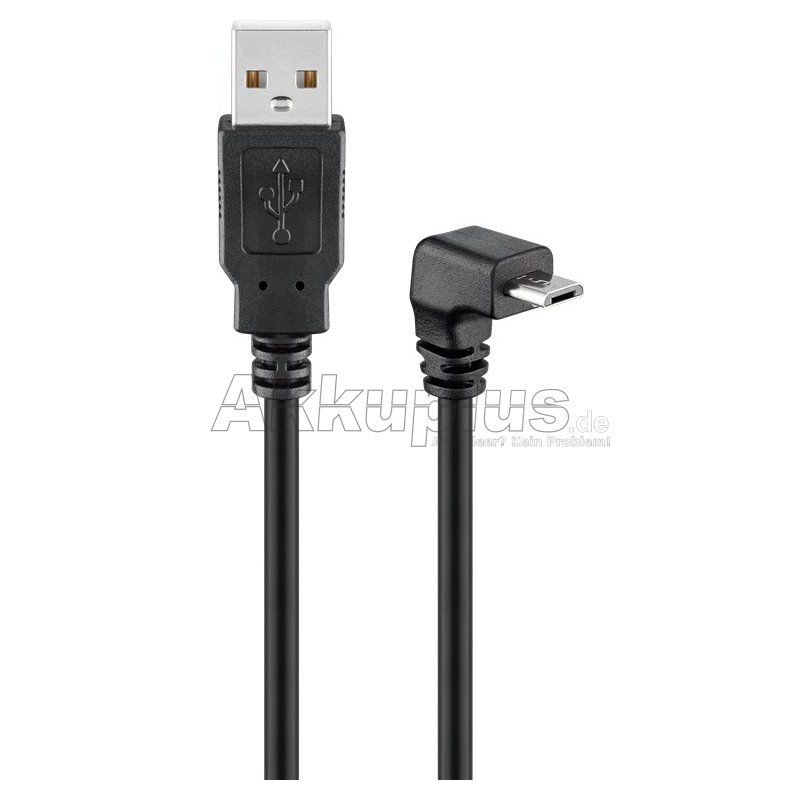 USB 2.0 Hi-Speed-Kabel 90°, schwarz