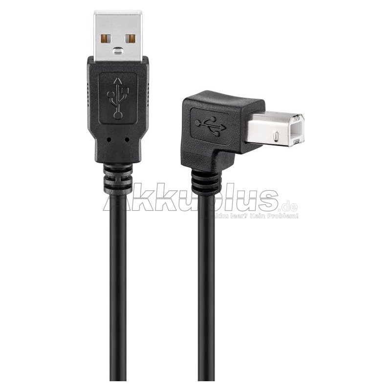 USB 2.0 Hi-Speed-Kabel 90°, schwarz