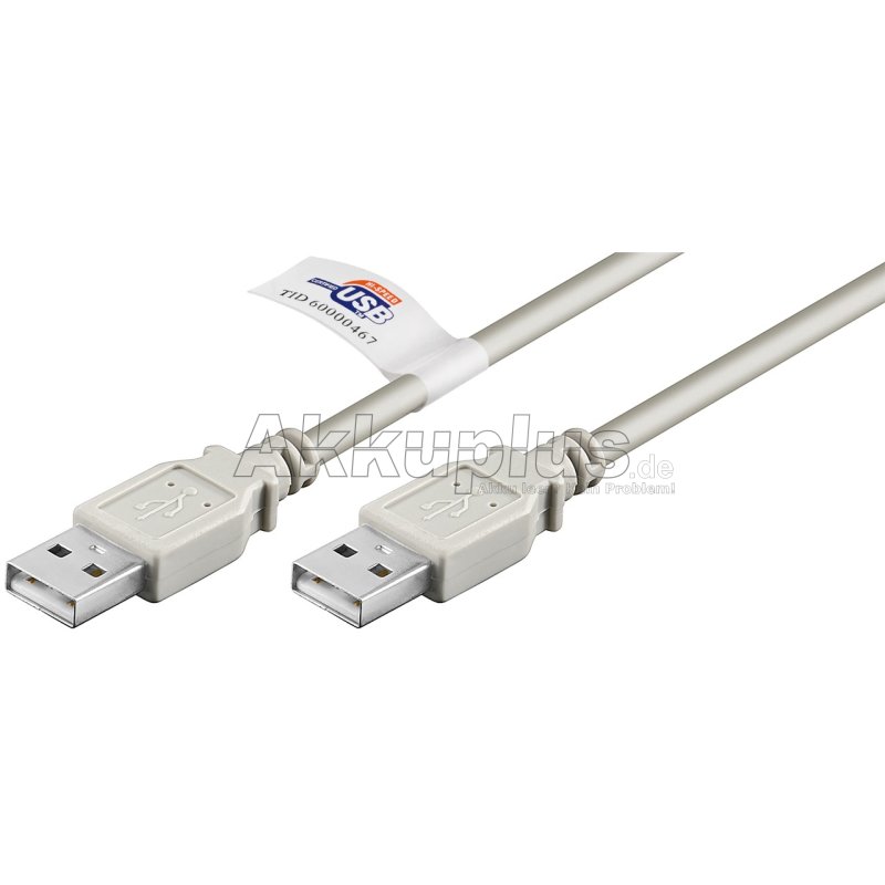 USB 2.0 Hi-Speed-Kabel mit USB-Zertifikat, Grau