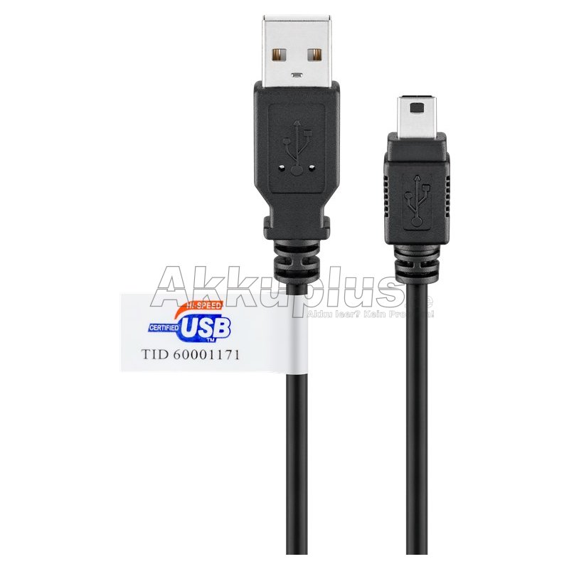 USB 2.0 Hi-Speed-Kabel mit USB-Zertifikat, Schwarz
