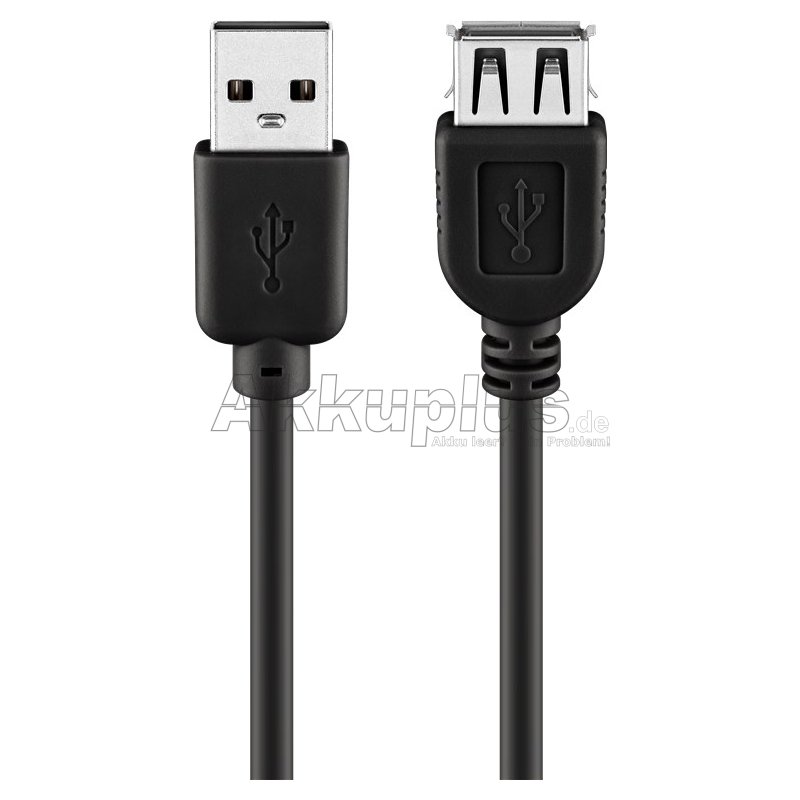 USB 2.0 Hi-Speed-Verlängerungskabel, schwarz