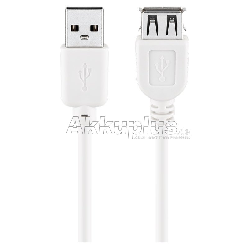 USB 2.0 Hi-Speed-Verlängerungskabel, weiß