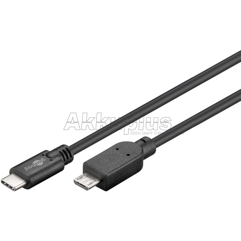 USB 2.0 Kabel USB-C™ auf Micro-B 2.0, Schwarz