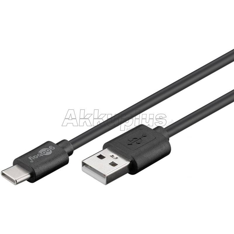 USB 2.0 Kabel USB-C™ auf USB A, schwarz