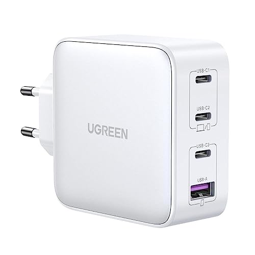 USB-A+3xUSB-C 100W GaN Tech Fast Wall Charger EU White