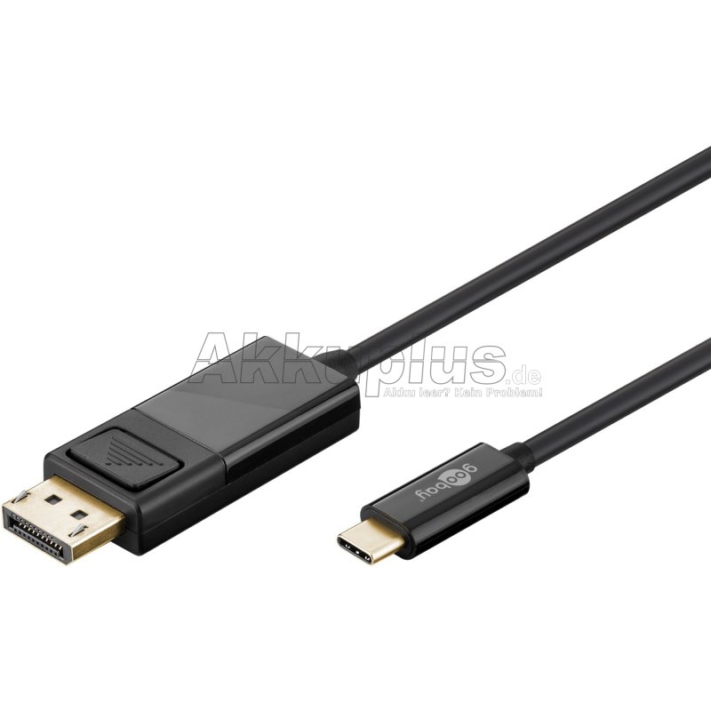 USB-C™- DisplayPort™-Adapterkabel 4K 60 Hz, 1,20 m, schwarz