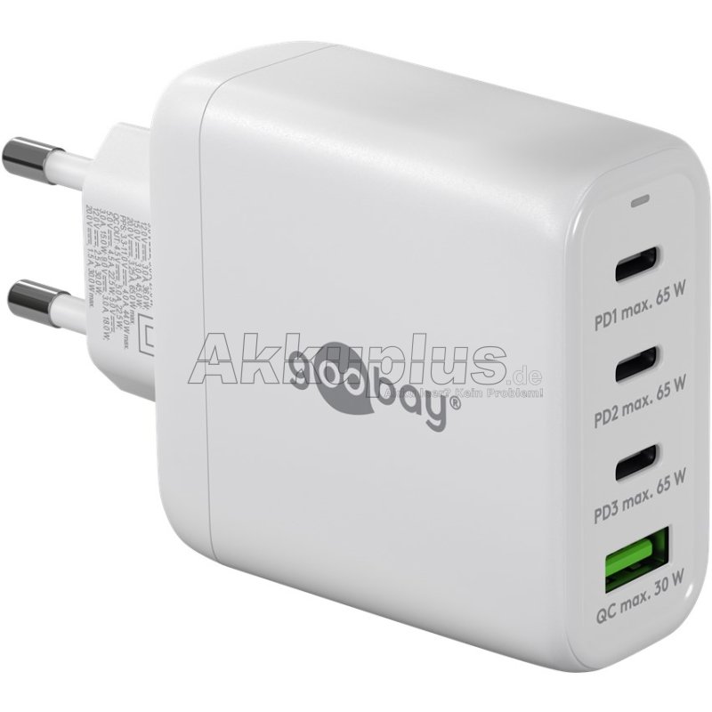 USB-C™ PD GaN Multiport-Schnellladegerät (68 W) weiß