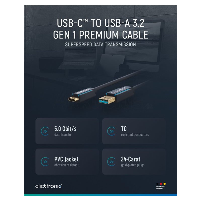 USB-C™-auf-USB-A 3.2 Gen 1 Adapterkabel