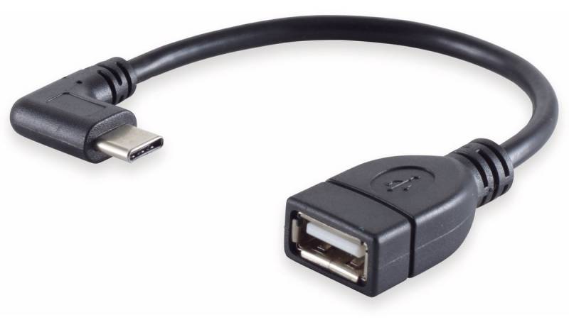 S-IMPULS USB-C Adapter zu USB-A, USB 2.0, 90°, OTG von S-IMPULS