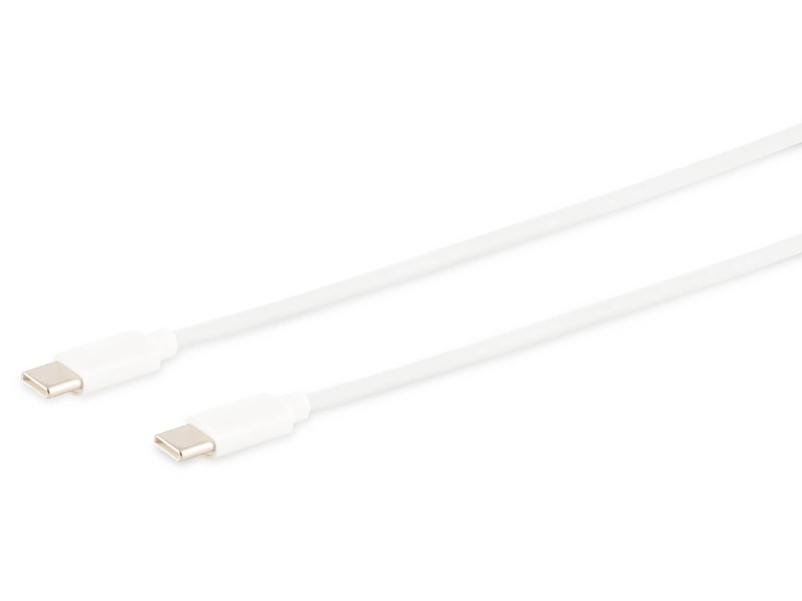 USB-C Ladekabel, 2.0, ABS, weiß, 1,0 m