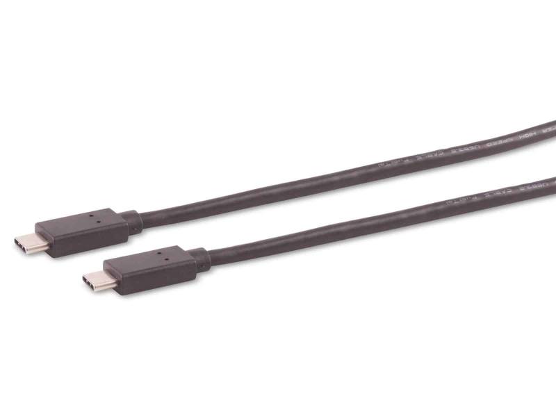 USB-C Verbindungskabel, 3.2 Gen 2x2, schwarz, 0,25 m