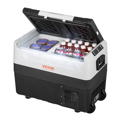 VEVOR Camping Kühlschrank 45 L Kühlbox, 12/24 V Rollbare Elektrische Gefrierbox 2 in 1 Doppelzone, Auto Kühlschrank Kompressor zum Warmhalten und Kühlen 60 W Tragbar Handgriff Boot, Lkw, Mobil Grau VEVOR Camping Kühlschrank 45 L Kühlbox, 12/24 V Rollbare Elektrische Gefrierbox 2 in 1 Doppelzone, Auto Kühlschrank Kompressor zum Warmhalten und Kühlen 60 W Tragbar Handgriff Boot, Lkw, Mobil Grau