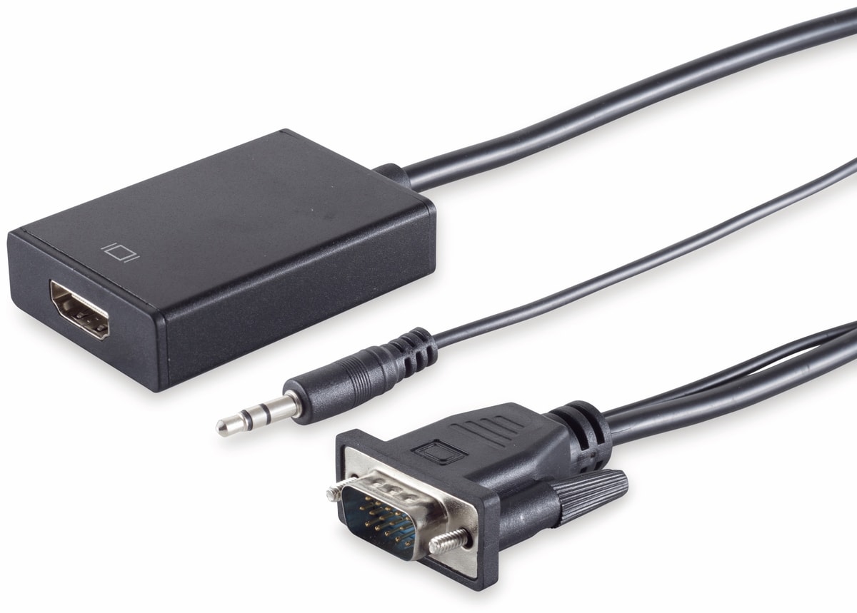 S-IMPULS VGA-Adapter, VGA-Stecker zu HDMI-Buchse, 1080p, 15 cm Kabel S-IMPULS VGA-Adapter, VGA-Stecker zu HDMI-Buchse, 1080p, 15 cm Kabel von S-IMPULS