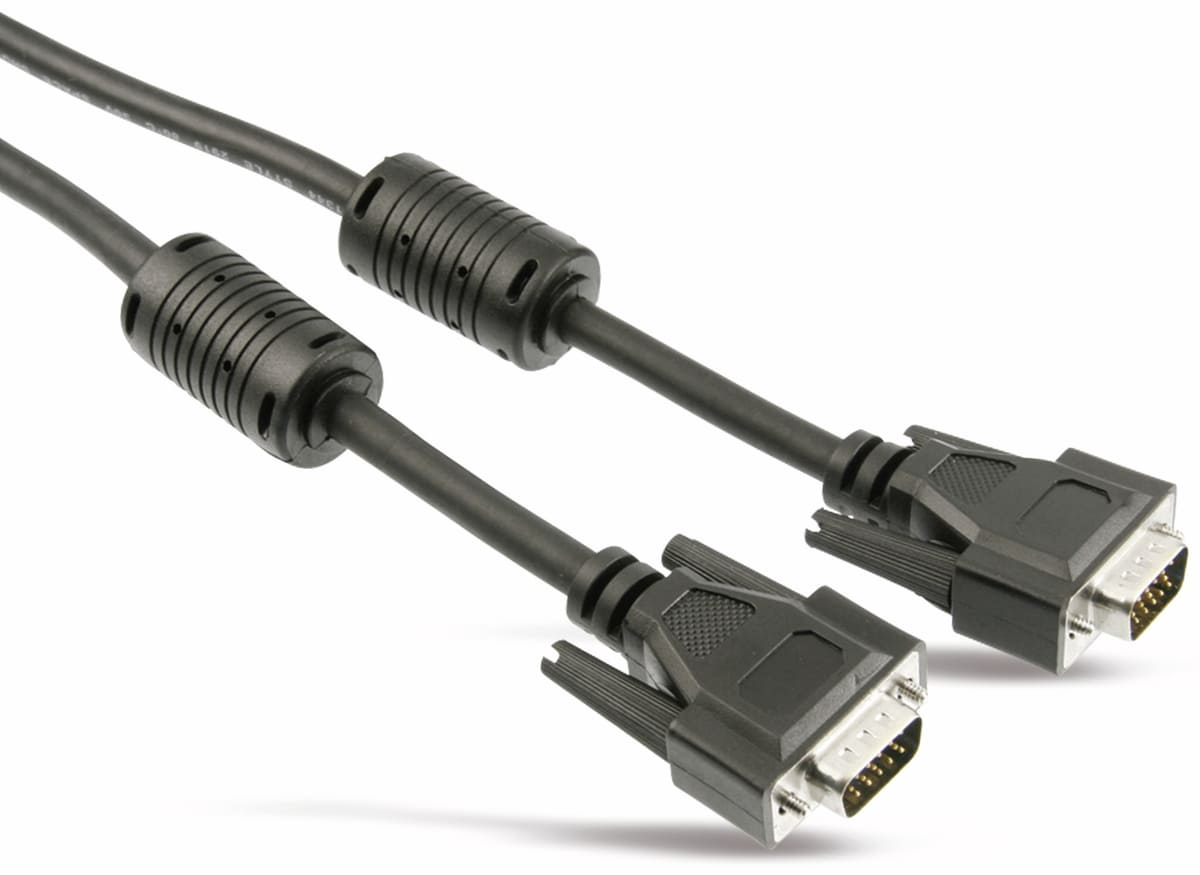 S-IMPULS VGA-Anschlusskabel, Stecker/Stecker 3 m, schwarz S-IMPULS VGA-Anschlusskabel, Stecker/Stecker 3 m, schwarz von S-IMPULS