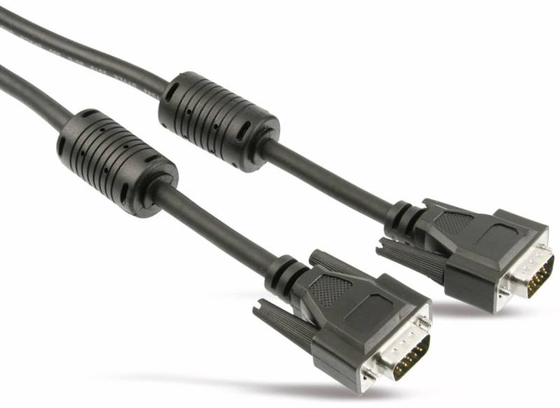 S-IMPULS VGA-Anschlusskabel, Stecker/Stecker 3 m, schwarz von S-IMPULS