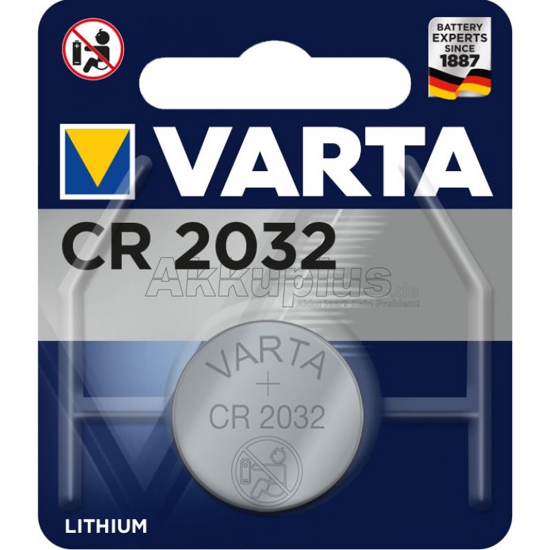 Varta - CR2032 / 6032 - 3 Volt 230mAh Lithium Knopfzelle