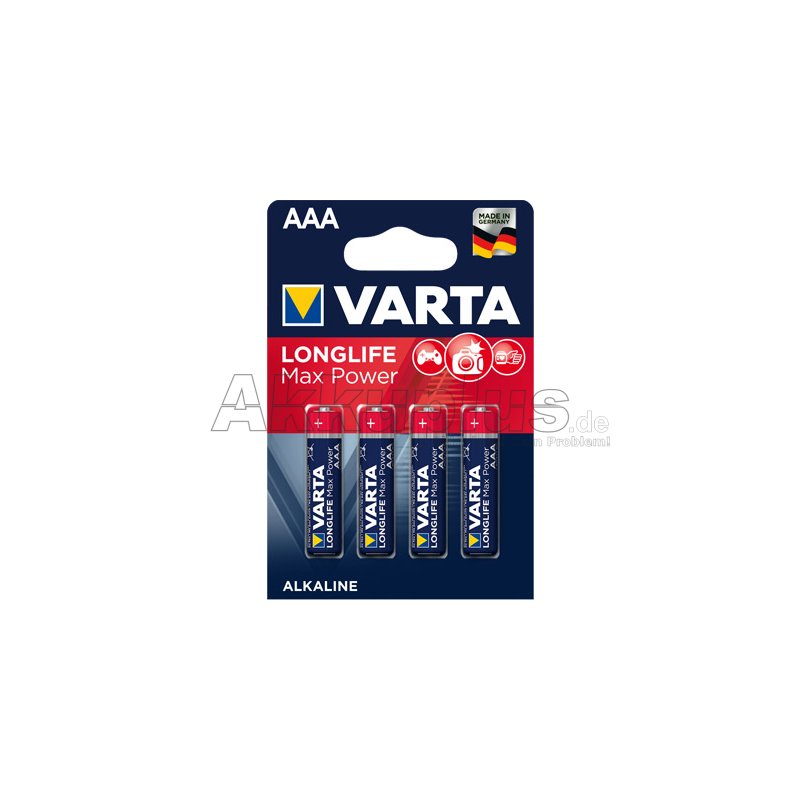 Varta - Longlife Max Power 4703 - LR03 / AAA (Micro) - 1,5 Volt AlMn - 4er Blister