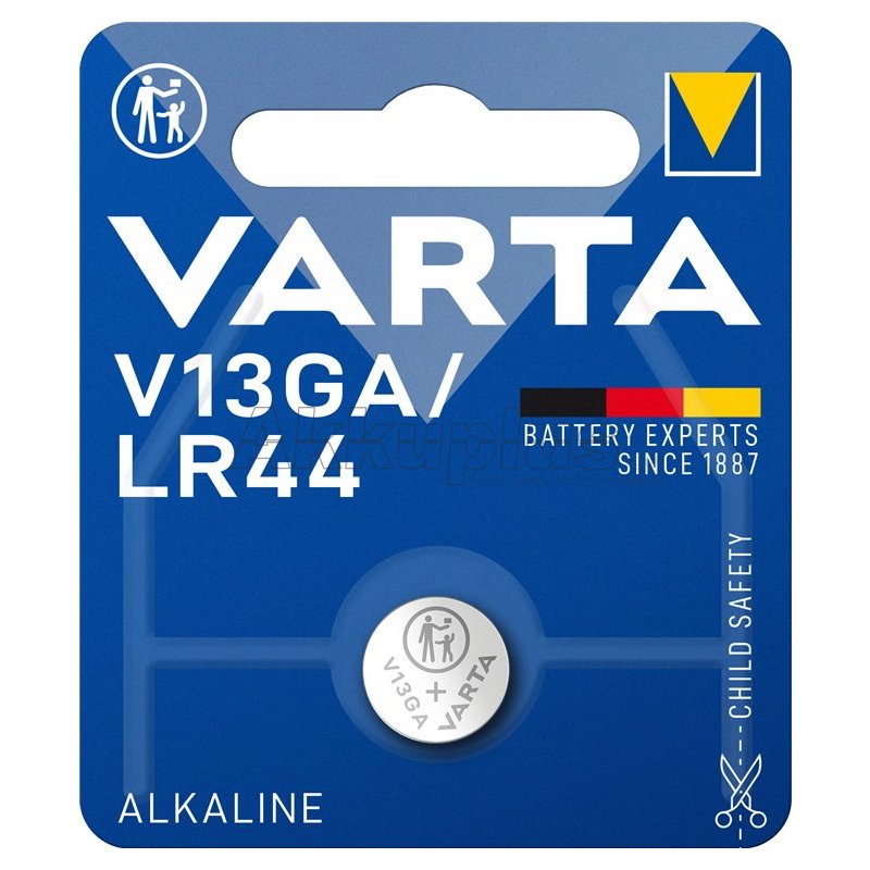 Varta - V13GA - Alkali-Mangan 1.5 V - 125 mAh LR44 4276.801.401 (1 St. / Blisterverpackung)