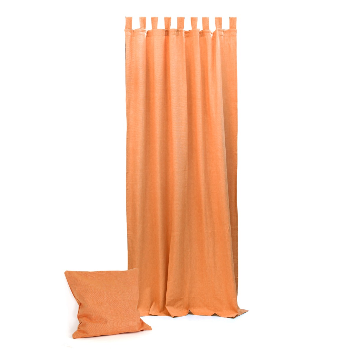 Vorhang Schlaufenvorhang blickdicht Kissen Gardine 240 cm Gardinenband pfirsisc Vorhang Schlaufenvorhang blickdicht Kissen Gardine 240 cm Gardinenband pfirsisc von Default