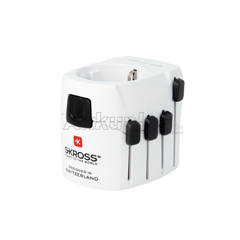 Weltreiseadapter mit Schutzkontaktstecker 7 A