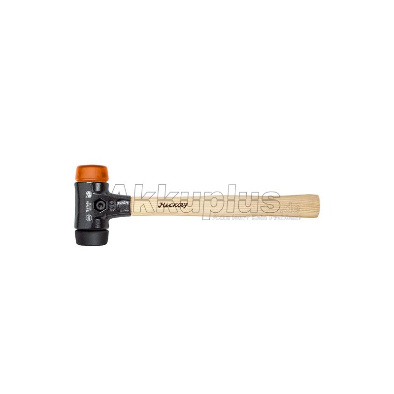 Wiha Schonhammer Safety mittelweich/ hart mit Hickory-Holzstiel, Rund-Schlagkopf (26611) 30 mm