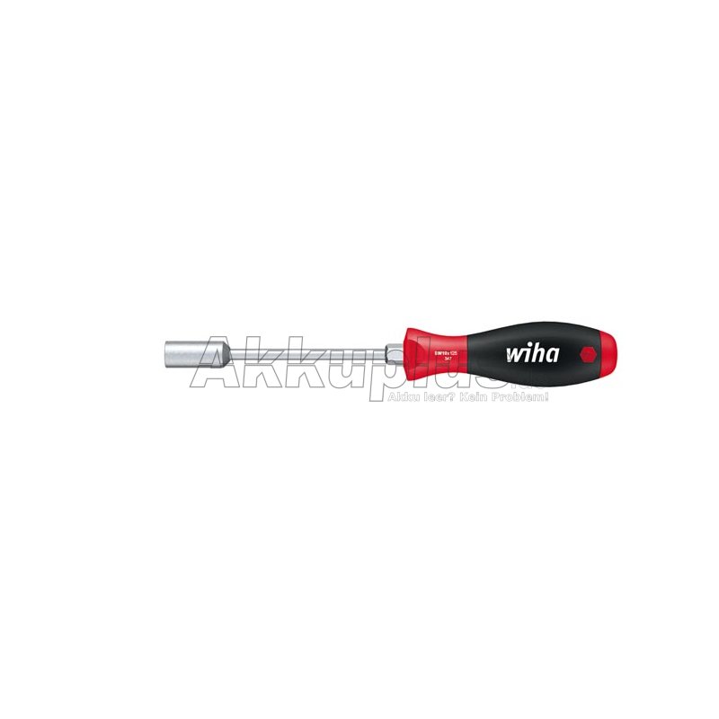 Wiha Schraubendreher SoftFinish® Sechskant-Steckschlüssel, Zoll-Ausführung mit Rundklinge und Sechskantansatz (02839) 3/8 mm x 125 mm