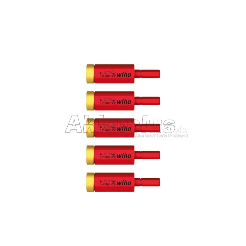 Wiha - WH41479 - Drehmoment Set easyTorque Adapter electric für slimBits und slimVario® Halter 5-tlg. in Blister (41479)