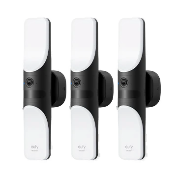 eufy Kabelgebundene Wandleuchte mit Kamera S100 (3er-Pack) Schwarz