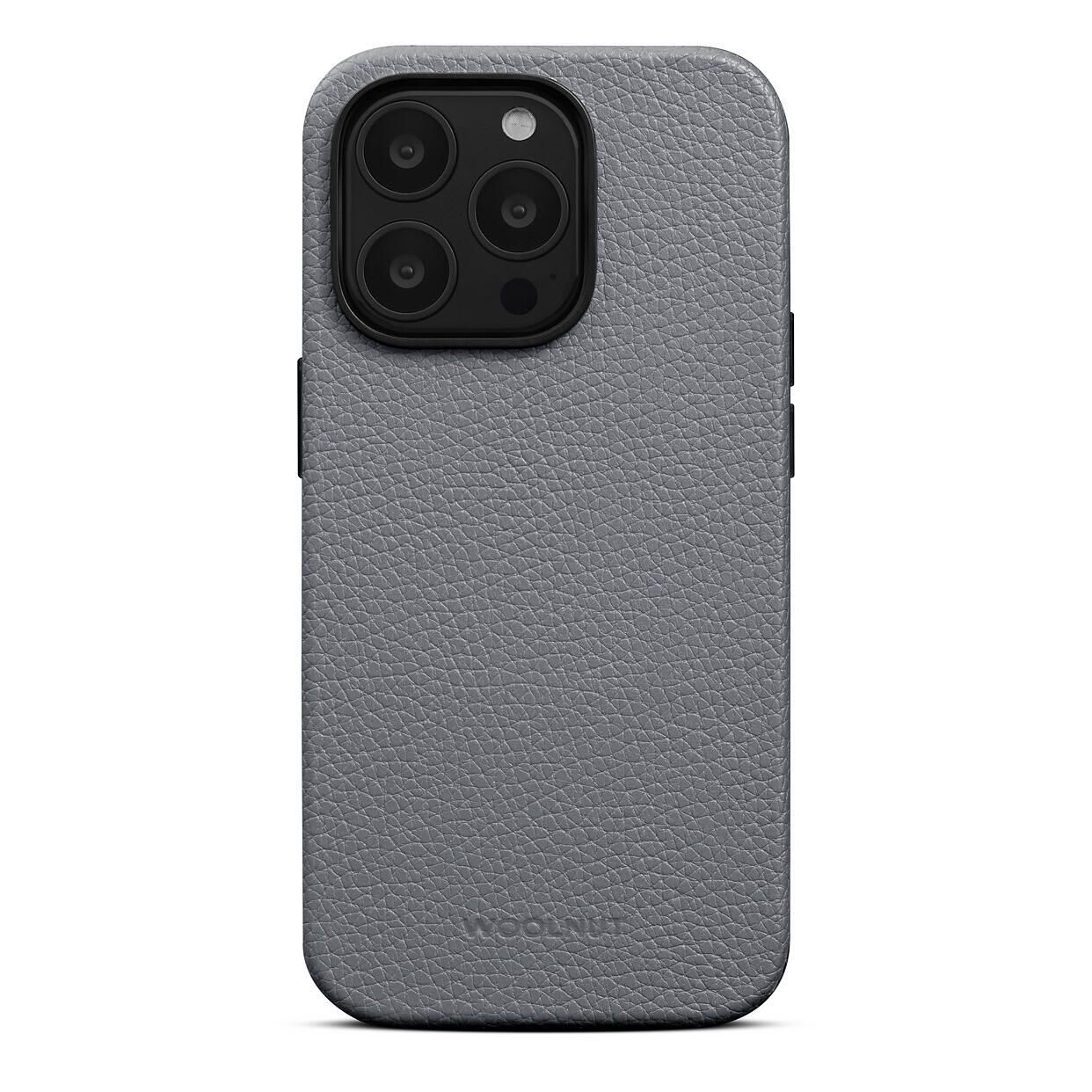 Woolnut Ledercase für iPhone 14 Pro, grau