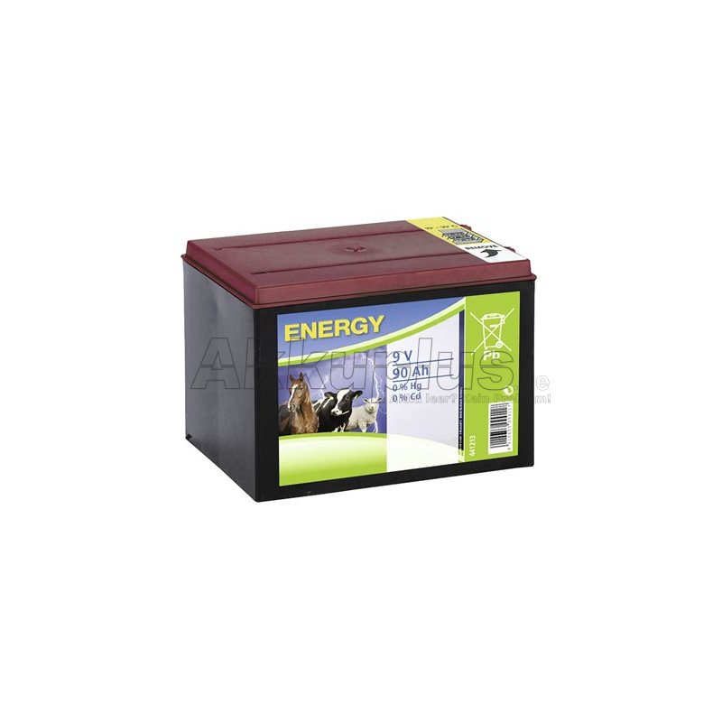 Zinc-carbon dry battery, 9 V, 90 Ah, large case