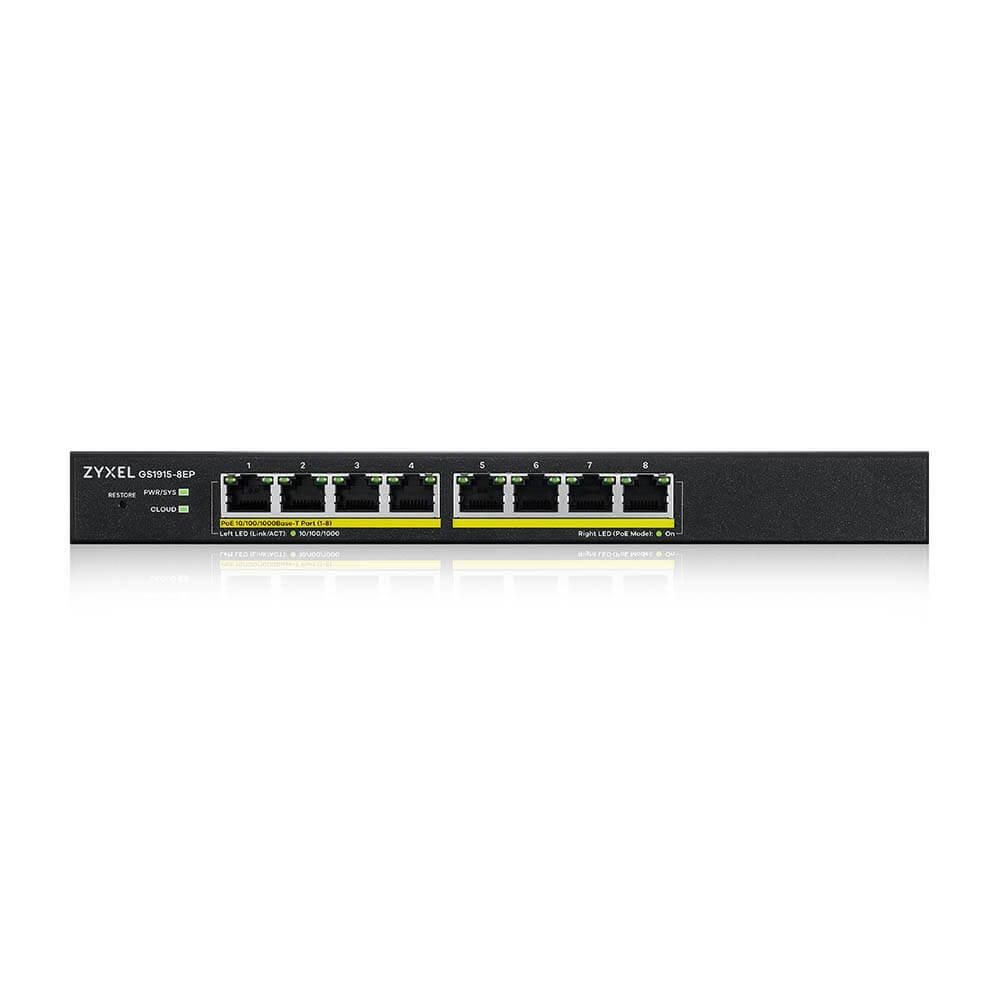 Zyxel Switch 8-Port Gigabit Ethernet 0dBA Smart Managed