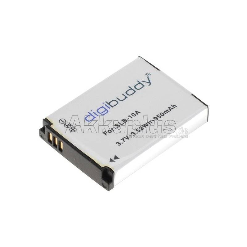 digibuddy - Ersatzakku kompatibel zu Samsung SLB-10A / JVC BN-VH105 - 3,7 Volt 950mAh Li-Ion