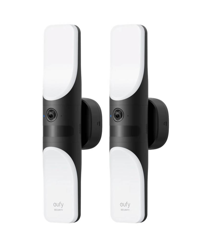 eufy Kabelgebundene Wandleuchte mit Kamera S100 (2er-Pack) Schwarz