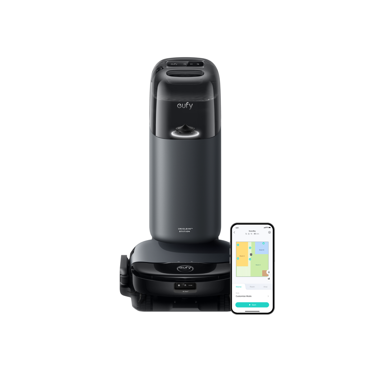 eufy S1 HydroJet Saugroboter mit Wischfunktion Black eufy S1 HydroJet Saugroboter mit Wischfunktion Black