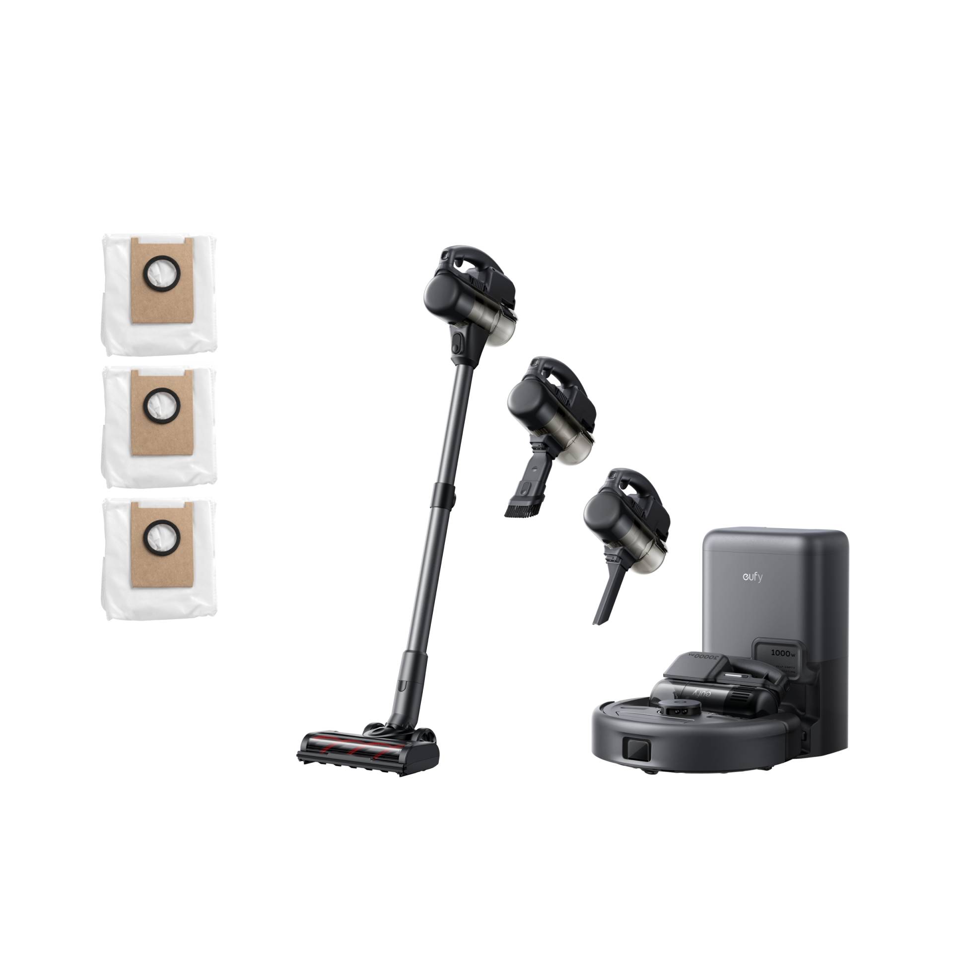 eufy Saugroboter 3-in-1 E20 + Staubbeutel (3 Stück) black