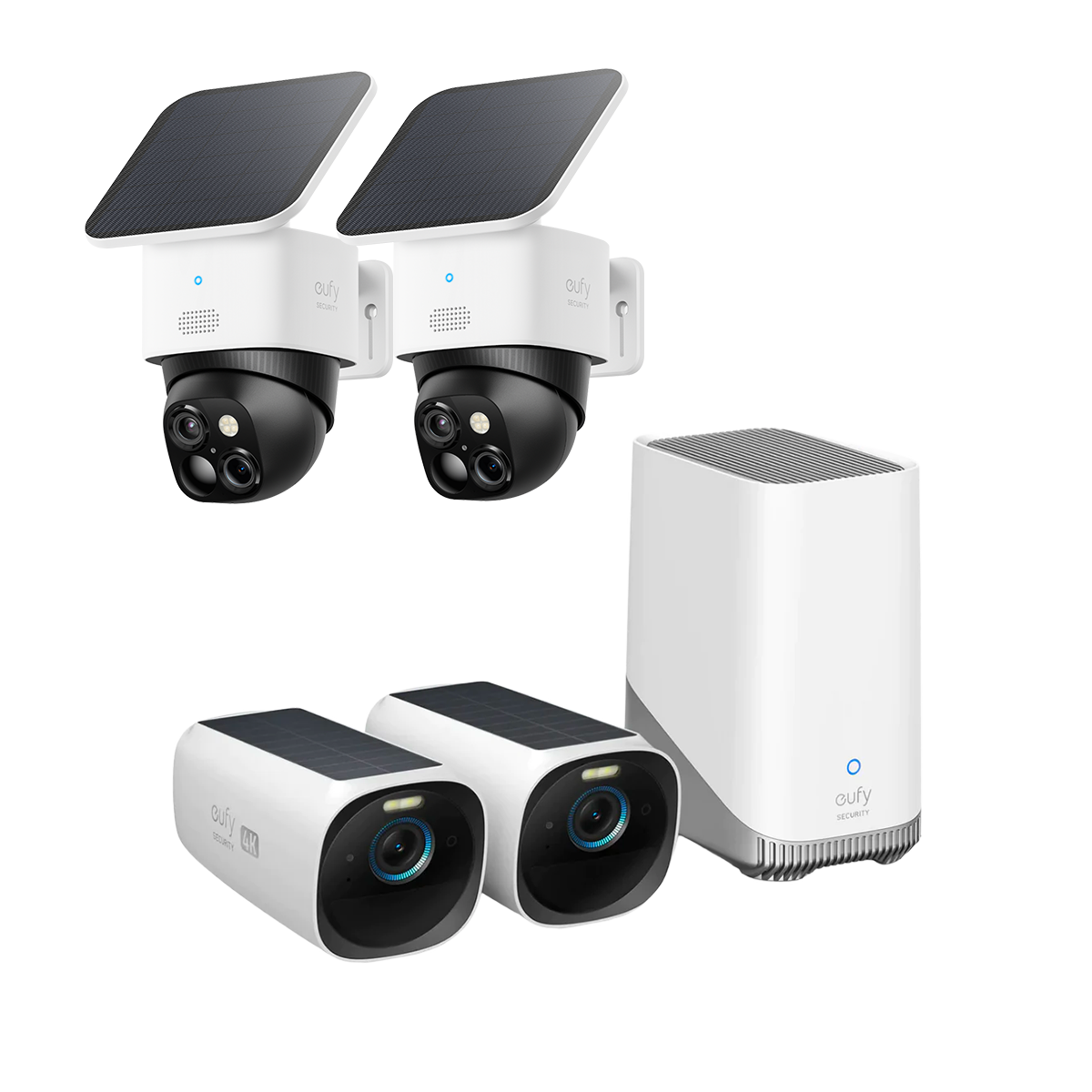 eufyCam S330 (eufyCam 3) + SoloCam S340 kabellose Überwachungskamera(Doppelpack) White