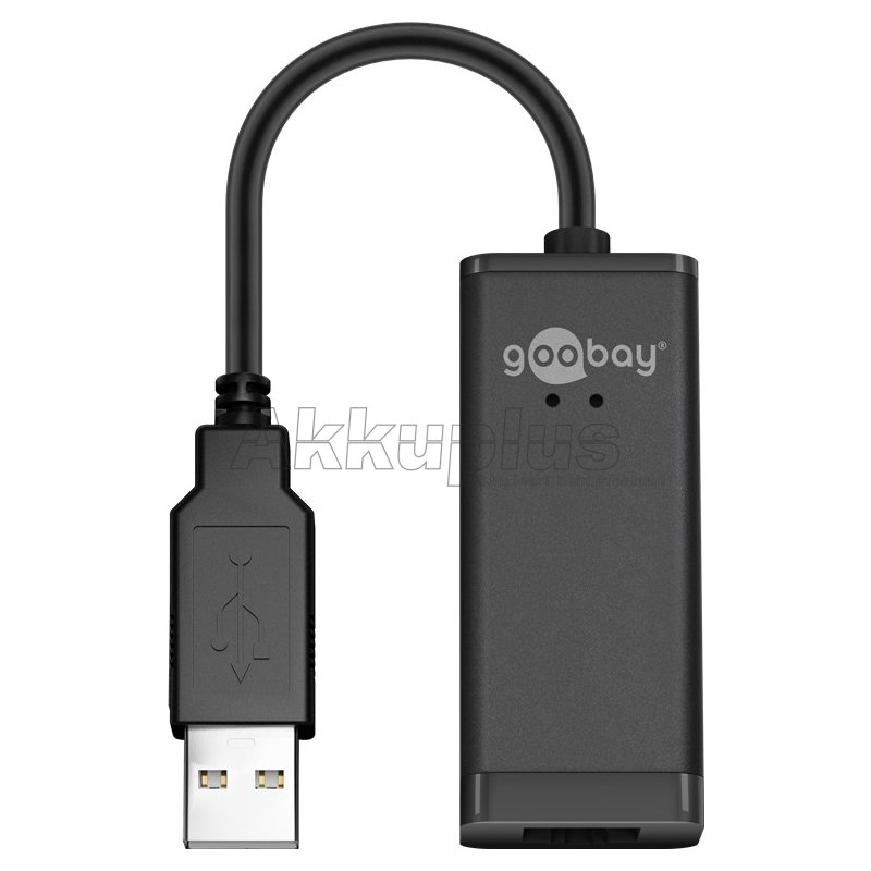 goobay - USB 2.0 Fast Ethernet Netzwerkkonverter - zum Anschluss eines PC/MAC mit USB-Anschluss an ein Ethernet Netzwerk