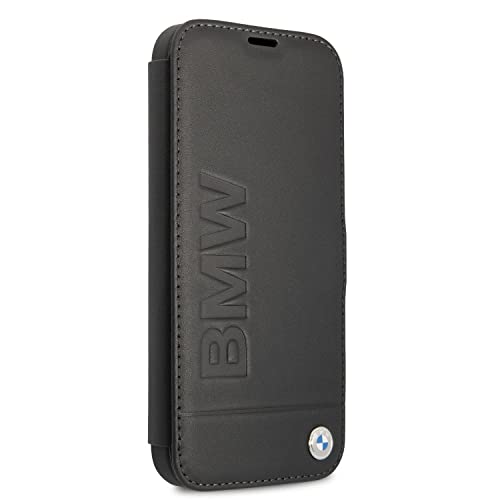 iPhone 13 Pro Max Bookcase Hülle - BMW - Einfarbig Schwarz - Leder
