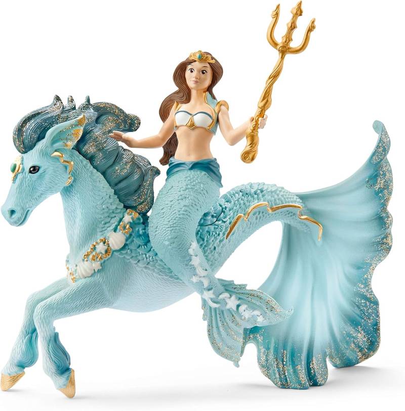 schleich 70594 Meerjungfrau-Eyela auf Unterwasserpferd, für Kinder ab 5-12 Jahren, BAYALA - Spielfigur
